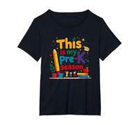 nella mia Era Pre-K: Questa è la mia Stagione Pre-K Maglietta, Donna Plus-Size, Nero, 3X