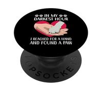 Nella mia ora più buia ho raggiunto una mano e ho trovato una zampa PopSockets PopGrip Adesivo