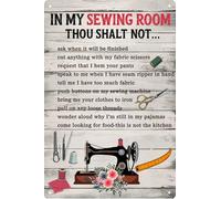 Nella mia stanza da cucito, decorazione murale, forniture per cucire, decorazioni per la casa, decorazioni da parete per amanti del cucito, regali in legno, cartello in metallo da appendere, regalo p