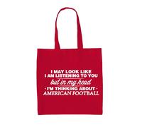 Nella Mia Testa Sono Football Americano - Borsa In Tela - Pro Bowl Super NFL