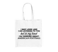 Nella Mia Testa Sono Football Americano - Borsa In Tela - Pro Bowl Super NFL