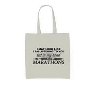 Nella Mia Testa Sto Pensando Ai Maratoni - Borsa In Tela - Corsa Corridore