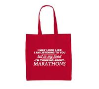 Nella Mia Testa Sto Pensando Ai Maratoni - Borsa In Tela - Corsa Corridore