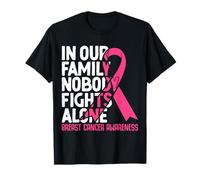 Nella nostra famiglia nessuno combatte da solo la consapevolezza del cancro al seno Maglietta