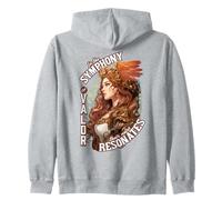 Nella Sinfonia del Valore Art Nouveau Valkyrie Felpa con Cappuccio