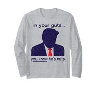 nelle tue viscere sai Che è Pazzo - Anti-Trump Maglia a Manica