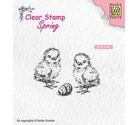 Nellie Snellen SPCS008 Clear Stamps Spring Chickern And Easter Egg 55 x 40 mm, Taglia Unica