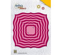 Nellie's Choice, 12 Fustelle Multi Cornice, 11.1 x 11.6 cm, per Creare Biglietti, Natale, Scrapbooking, Fai da Te, DIY, Rosa, 11,09 x 11,6 cm