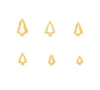Nellie's Choice, Abeti, 2.5 x 4 cm Fustelle, per Creare Biglietti, Natale, Scrapbooking, Fai da Te, DIY, Giallo, 14x20 / 19x27 / 24x34 / 15x24 / 20x32 / 25x40mm