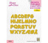 Nellie's Choice Alfabeto, Lettere, Fustelle, 1.1 x 0.9 cm, per Creare Biglietti, Natale, Scrapbooking, Fai da Te, DIY, Giallo, 11x9mm