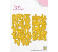Nellie's Choice Alfabeto, Lettere, Fustelle, 4.3 x 7.7, 5.9 x 9.3 cm, per Creare Biglietti, Natale, Scrapbooking, Fai da Te, DIY, Giallo, 4,3 x 7,7/5,9 x 9,3 cm