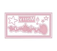 Nellie's Choice Decorazioni, 9 Fustelle Multi Cornice, 7.8 x 14.6 cm, per Creare Biglietti, Natale, Scrapbooking, Fai da Te, DIY, Rosa, 78x146mm