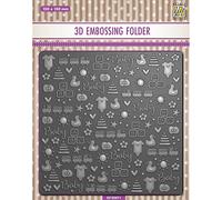 Nellie's Choice Embossing 3D Articoli per Neonati 15 x 15 cm - Cartelle per Goffratura e Accessori - Fai da Te, DIY, Biglietti, Artigianato, Scrapbooking e Journaling, Colori Multipli, 150x150mm