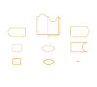Nellie's Choice, Etichette, da 1.8 x 2.7 cm a 8.2 x 7.7 cm Fustelle, per Creare Biglietti, Natale, Scrapbooking, Fai da Te, DIY, Giallo, 29x59mm