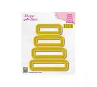 Nellie's Choice, Etichette, da 5 x 1.5 cm a 8.6 x 2.1 cm Fustelle, per Creare Biglietti, Natale, Scrapbooking, Fai da Te, DIY, Giallo, 86x21mm