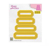 Nellie's Choice, Etichette, da 5 x 1.5 cm a 8.6 x 2.1 cm Fustelle, per Creare Biglietti, Natale, Scrapbooking, Fai da Te, DIY, Giallo, 86x21mm