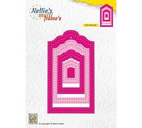 Nellie's Choice Etichette e Tag, 5 Fustelle Multi Cornice, 5.7 x 10.1 cm, per Natale, Regali, Scrapbooking, Fai da Te, DIY, Rosa, 57x101mm