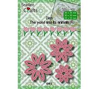 Nellie's Choice, Fiori, 3.6 x 3.6 cm Fustelle, per Creare Biglietti, Natale, Scrapbooking, Fai da Te, DIY, Rosa, 36x36 / 30x30 / 23x23mm
