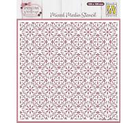 Nellie's Choice Forma di Piastrella Pasquale-Stencil Riutilizzabile creativi di 15 x 15 cm-Scrapbooking, Creazione di Biglietti e Altri Progetti con la Carta, Bianco, Taglia Unica