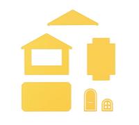 Nellie's Choice Fustella 3D Casetta, 10 x 6 cm, 8 Pezzi, per Natale, Scrapbooking, Fai da Te, DIY, Giallo, 100x60mm