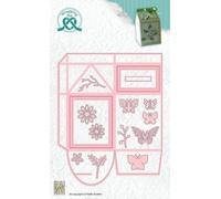 Nellie's Choice Fustella Cartone del Latte, 10 x 6.5 x 5.5 cm, Wrapping Die per Scatole, Gift Boxes, Regali di Natale, DIY, Rosa, 10 x 6,5 x 5,5 cm