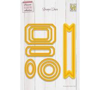 Nellie's Choice Fustella con Embossing, Etichette, 11 Stamping Dies, 13.90 x 16.70 cm, per Creare Biglietti, Natale, Scrapbooking, Fai da Te, DIY, Metallo, Giallo, 13,90 x 16,70 cm