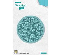 Nellie's Choice Fustella con Embossing, Margherita Stamping Die, 11.1 x 11.1 cm Cirkel, per Biglietti, Natale, Scrapbooking, Fai da Te, DIY, Blu, 111x111mm