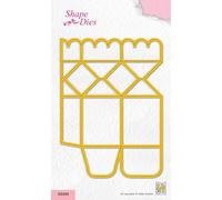 Nellie's Choice Fustella Cuore, 10.2 x 13.9 cm, Wrapping Die per Scatole, Gift Boxes, Regali di Natale, DIY, Giallo, 102 x 139mm