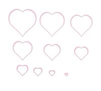 Nellie's Choice Fustella Cuore, 10 Fustelle Multi Cornice, 10.5 x 10.5 cm, per Creare Biglietti, Natale, Scrapbooking, Fai da Te, DIY