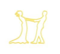 Nellie's Choice, Fustella di Forma Coppia di Sposi, 6.5 x 7 cm, per Creare Biglietti, Natale, Scrapbooking, Fai da Te, DIY, Acciaio, Giallo, 65x70mm
