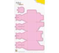 Nellie's Choice Fustella di Pasqua Tulipano-21,1 2 Pezzi-Wrapping Die per Scatole, Gift Boxes, Regali di Natale, DIY, Rosa, 21,1 x 14,5 cm