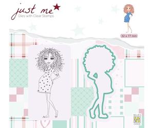 Nellie's Choice Fustella e Timbro Trasparente Donna Incinta 3,2 x 7,7 cm-per Creare Biglietti, Natale, Scrapbooking, Fai da Te, DIY, Metal, più Colori