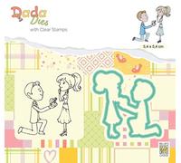 Nellie's Choice Fustella e Timbro Trasparente, Matrimonio, 5.4 x 5.4 cm, per Creare Biglietti, Natale, Scrapbooking, Fai da Te, DIY, Colori Multipli, 54x54mm