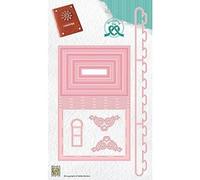 Nellie's Choice Fustella Libro, 5.5 x 4 x 3.5 cm, Wrapping Die per Scatole, Gift Boxes, Regali di Natale, DIY, Rosa, 5,5 x 4 x 3,5 cm