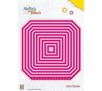 Nellie's Choice Fustella Quadrato Libretta, 20 Fustelle Multi Cornice, 12.7 x 12.4 cm, per Creare Biglietti, Natale, Scrapbooking, Fai da Te, DIY