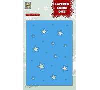 Nellie's Choice Fustella Stelle, Strato C, per Natale, 10,5 x 14,8 cm, per Biglietti, Scrapbooking, Fai da Te, Blu, 105x148mm