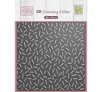 Nellie's Choice Nellie’s Choice Embossing 3D coriandoli-Cartelle per Goffratura e Accessori 15 x 15 cm-Ideale per Fai da Te, DIY, Biglietti, Artigianato, Scrapbooking e Journaling, Grigio