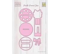 Nellie's Choice Nellie’s Choice Fustelle per Carta Money Cake-Set da 12 Multi Frame Dies-Compatibile con Macchine da Taglio-Accessori per Scrapbooking, Fai da Te e Biglietti Creativi, Rosa, Vari