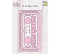 Nellie's Choice Nellie’s Choice Fustelle per Carta Palloncini-Set da 9 Multi Frame Dies-Compatibile con Macchine da Taglio-Accessori per Scrapbooking, Fai da Te e Biglietti Creativi, Rosa, Vari