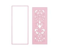 Nellie's Choice Ornamento, 2 Fustelle Multi Cornice, 8.5 x 20.5 cm, per Creare Biglietti, Natale, Scrapbooking, Fai da Te, DIY, Carta, Rosa, 85x205mm