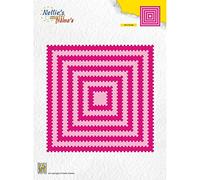 Nellie's Choice Quadrato-10 Fustelle Multi Cornice da 13 x 13 cm-per Creare Biglietti, Natale, Scrapbooking, Fai da Te, DIY, Metal, Rosa