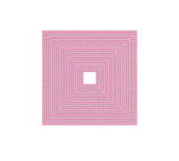 Nellie's Choice Quadrato Linea Doppia Tratteggiata, 10 Fustelle Multi Cornice, 13.6 x 13.6 cm, per Creare Biglietti, Natale, Scrapbooking, Fai da Te, DIY, Rosa, 136x136mm
