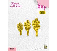 Nellie's Choice, Rami, 2 x 5 cm Fustelle, per Creare Biglietti, Natale, Scrapbooking, Fai da Te, DIY, Giallo, 20x50 / 14x35 / 17x42mm