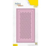 Nellie's Choice Rettangolo, 3 Fustelle Multi Cornice, 7.8 x 14.6 cm, per Creare Biglietti, Natale, Scrapbooking, Fai da Te, DIY, Rosa, 78x146mm