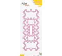Nellie's Choice Rettangolo, 6 Fustelle Multi Cornice, 8 x 20.5 cm, per Creare Biglietti, Natale, Scrapbooking, Fai da Te, DIY, Rosa, 80x205mm