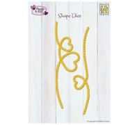 Nellie's Choice Shape Dies Cuori Linea Tratteggiata - Set di 2 Fustelle da 14 x 3 x 2 cm - Accessori per Fai da Te, Lavori di Carta e Decorazioni-con Macchine da Taglio e Embossing, Colori Multipli