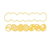 Nellie's Choice, Uova, Fustella di Forma 15.4 x 3.4 cm, per Creare Biglietti, Pasqua, Scrapbooking, Fai da Te, DIY, Giallo, 154x34mm
