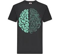 NeLLn Electric Brain T-Shirt Mens Unisex Black Tees XL