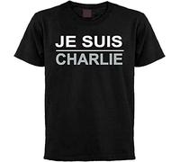 NELLN Je Suis Charlie I Am Charlie Mens T-Shirt Black Unisex Mens Tees XL