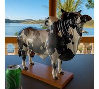Nelore Bull Liquor Dispenser for Men Women, Handcrafted Animal Shaped Alcohol Dispenser, Funny Multi-Purpose Liquor Bottle Holder with Stable Base